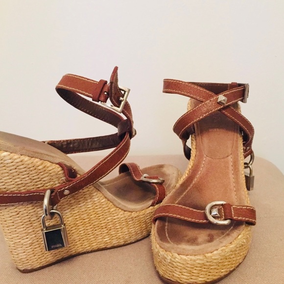 PRADA brown leather wedges - Size 39 - Picture 6 of 7